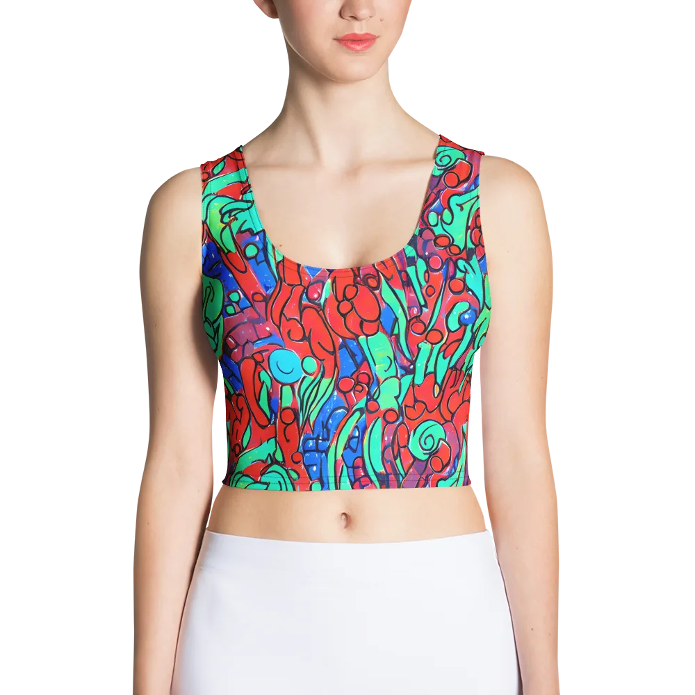 Hypercolor Habitat on Crop Top — Front
