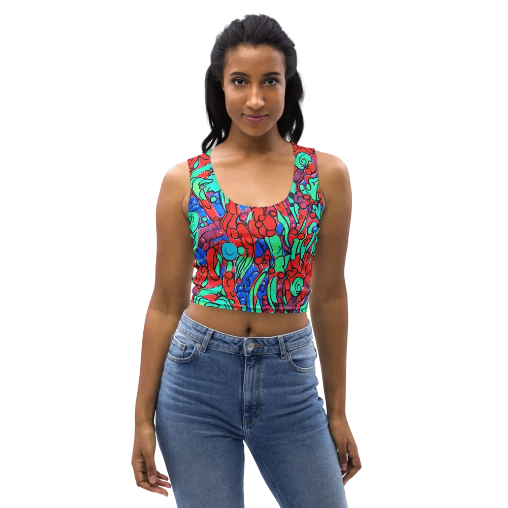 Hypercolor Habitat on Crop Top — Front