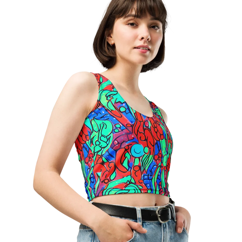 Hypercolor Habitat on Crop Top — Right Front
