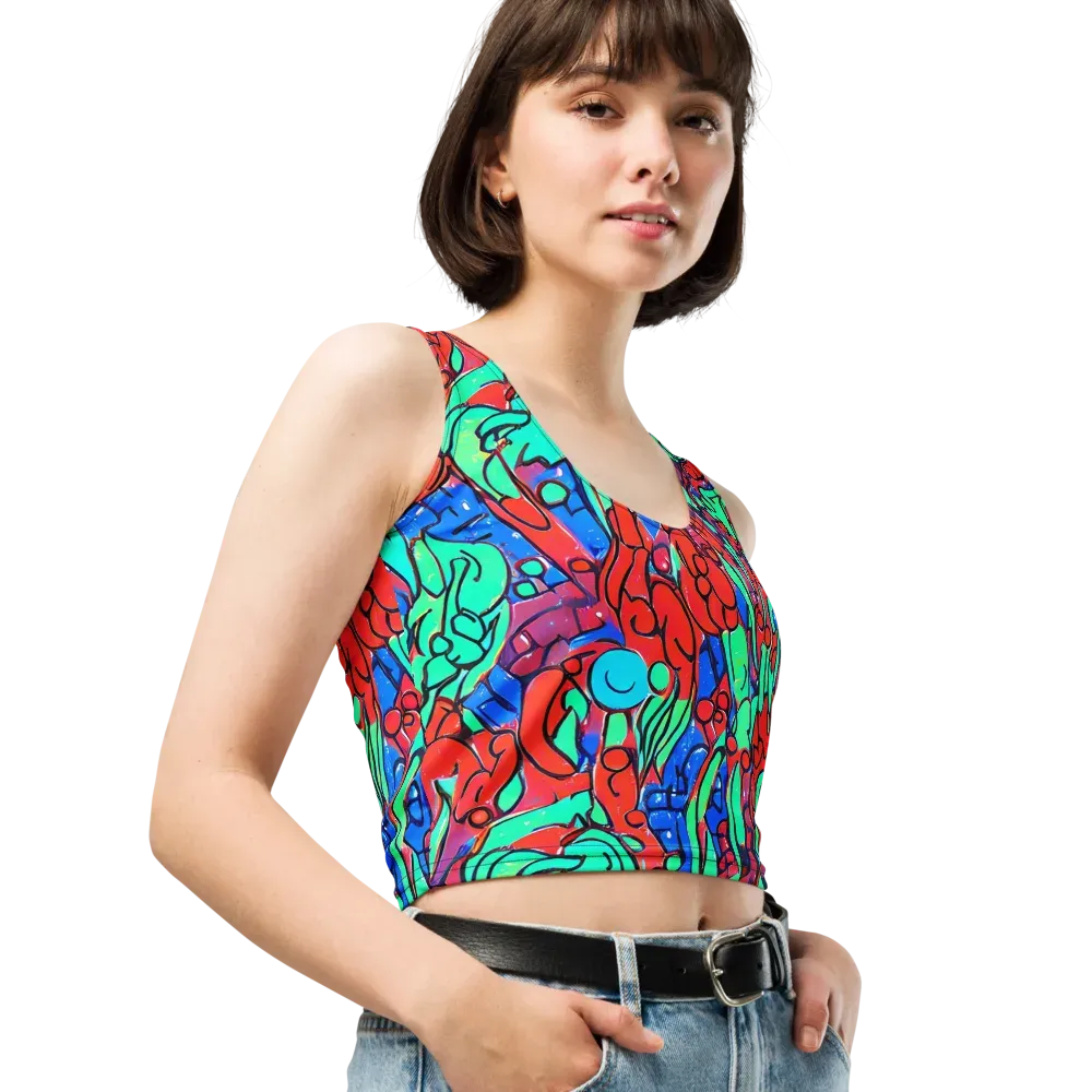 Hypercolor Habitat on Crop Top — Right Front