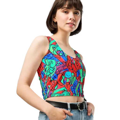 Hypercolor Habitat on a Crop Top