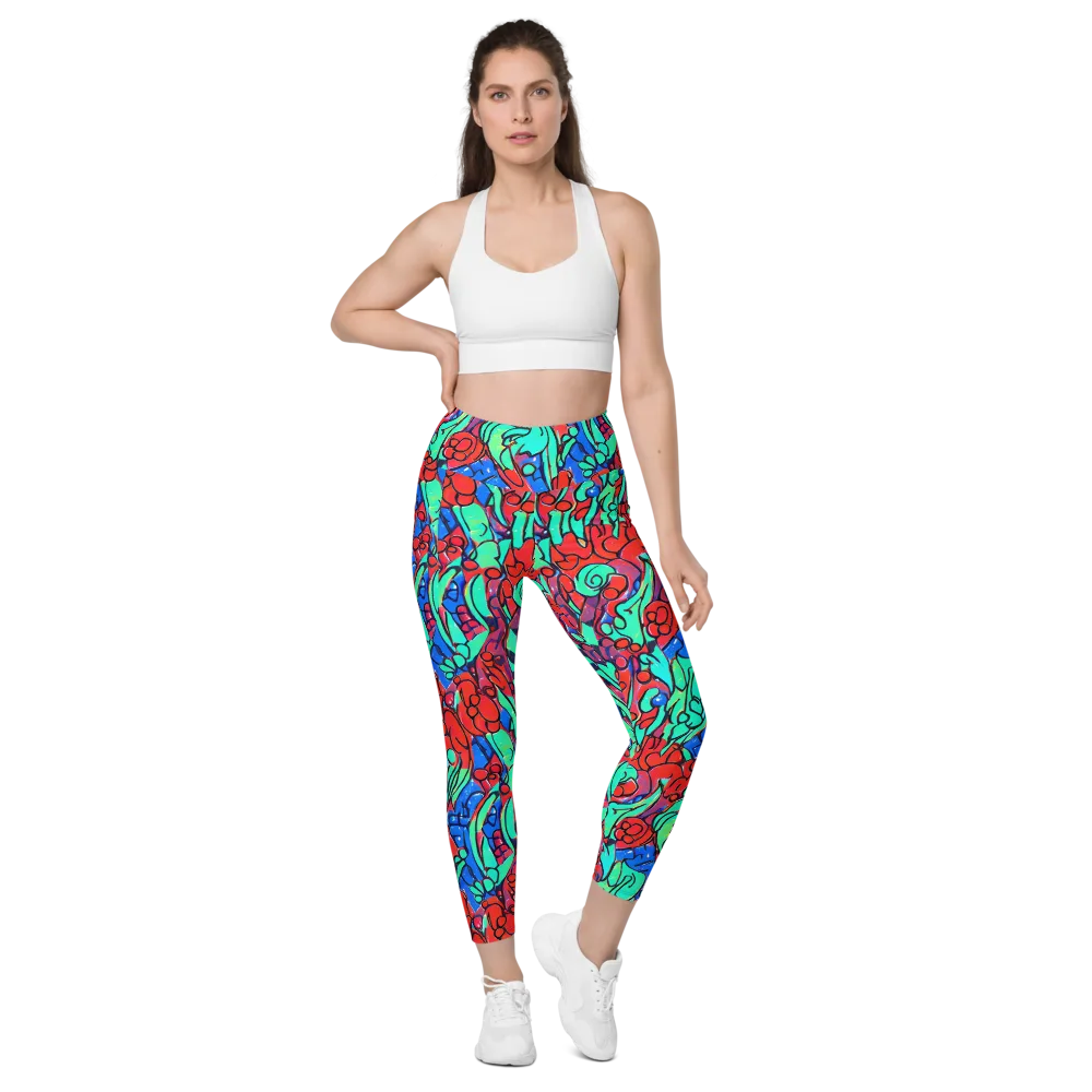 Hypercolor Habitat on Leggings with Pockets — Front