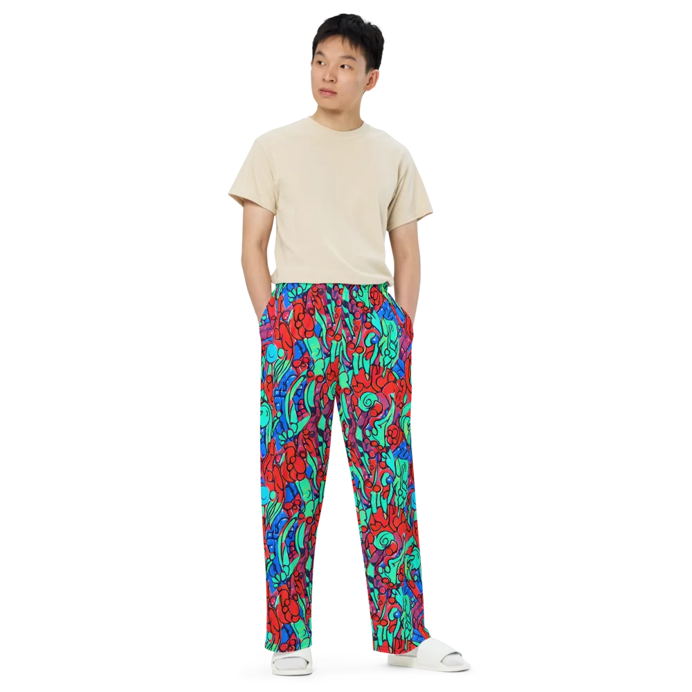 Hypercolor Habitat on Wide-Leg Pants — Front