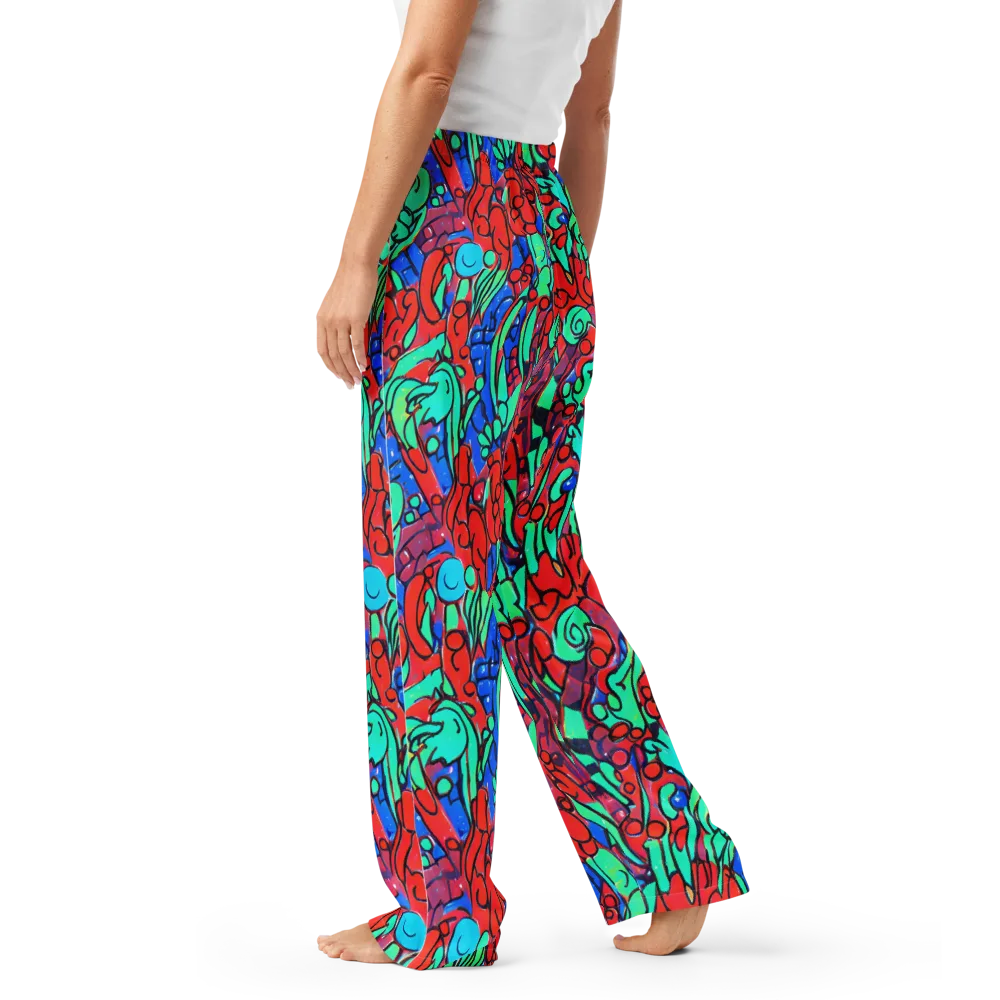 Hypercolor Habitat on Women's Pajama Pants — Left