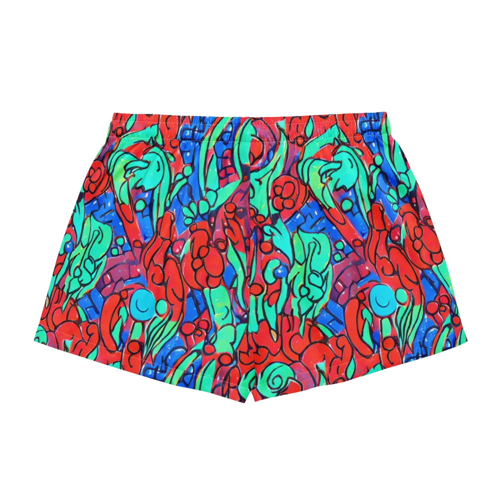 Hypercolor Habitat on Women's Pajama Shorts — Back
