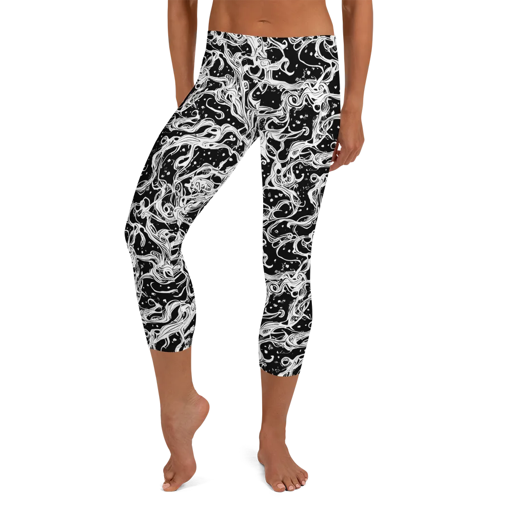 Sonic Smoke on Capri Leggings — Front