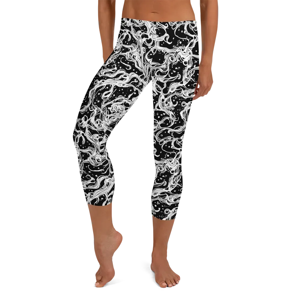 Sonic Smoke on Capri Leggings — Front