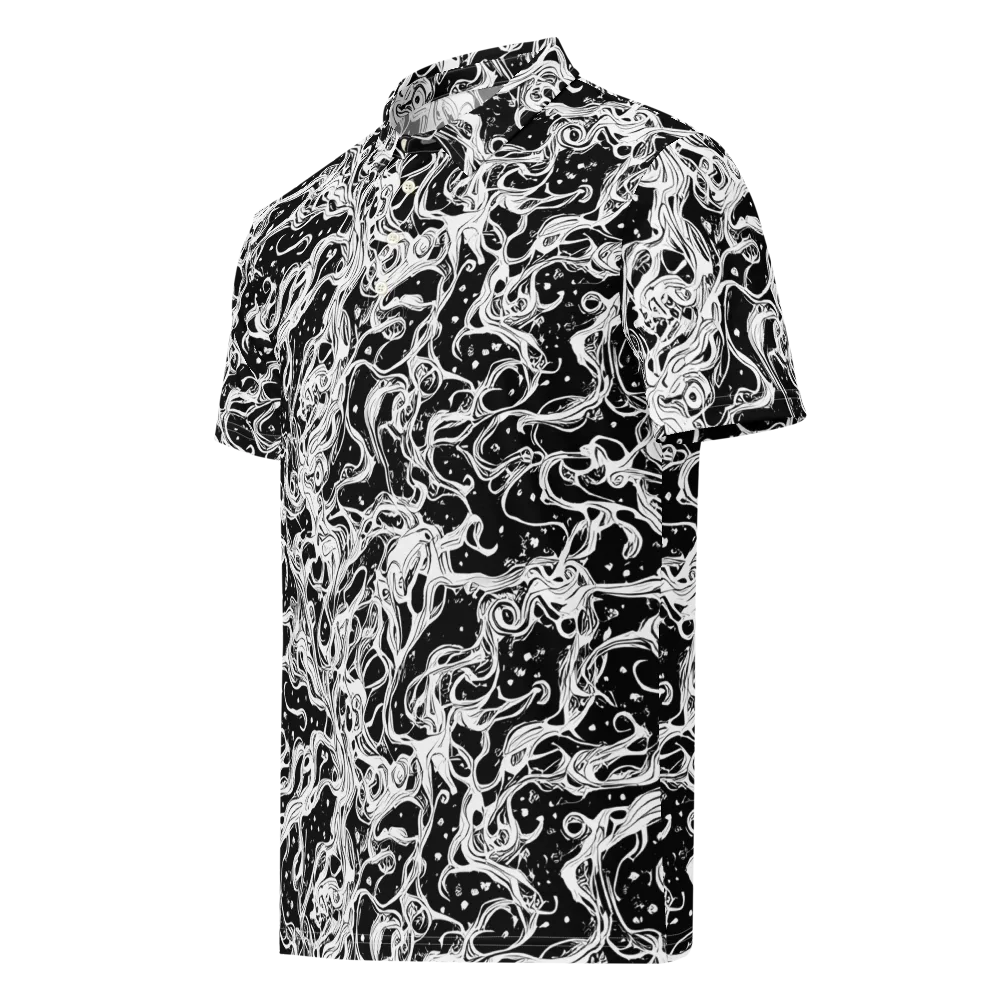 Sonic Smoke on Men's Slim Fit Polo Shirt — Left Front