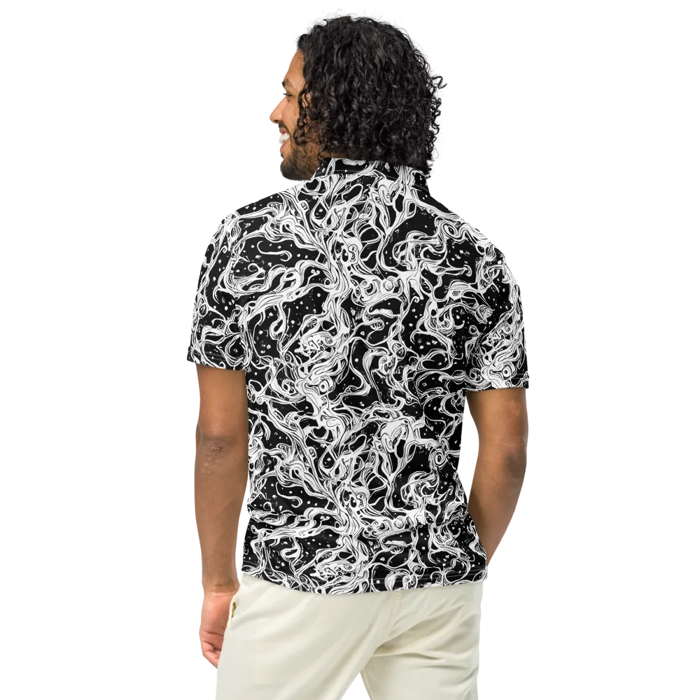Sonic Smoke on Men's Slim Fit Polo Shirt — Back