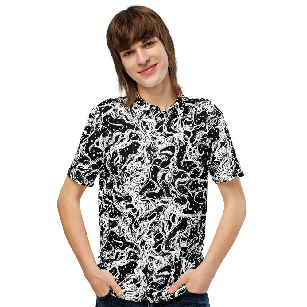 Sonic Smoke on Men's Slim Fit Polo Shirt — Front
