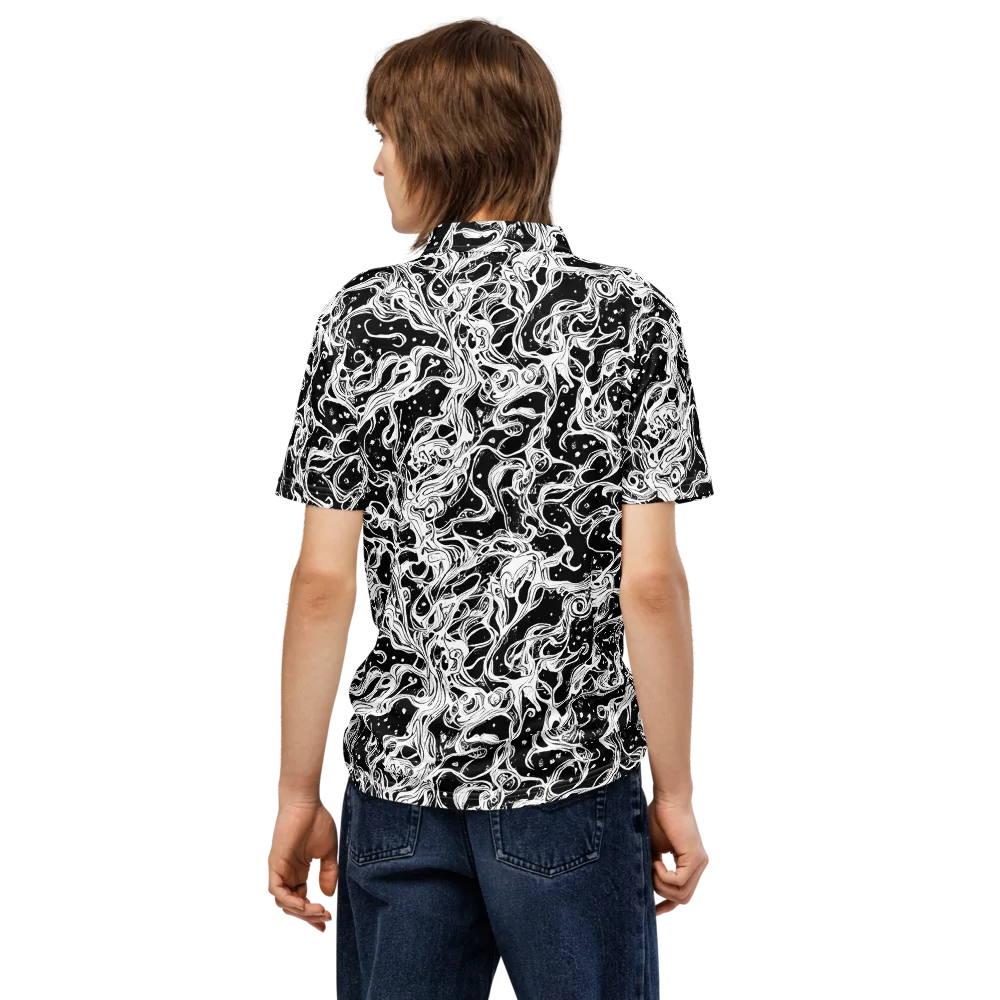 Sonic Smoke on Men's Slim Fit Polo Shirt — Back