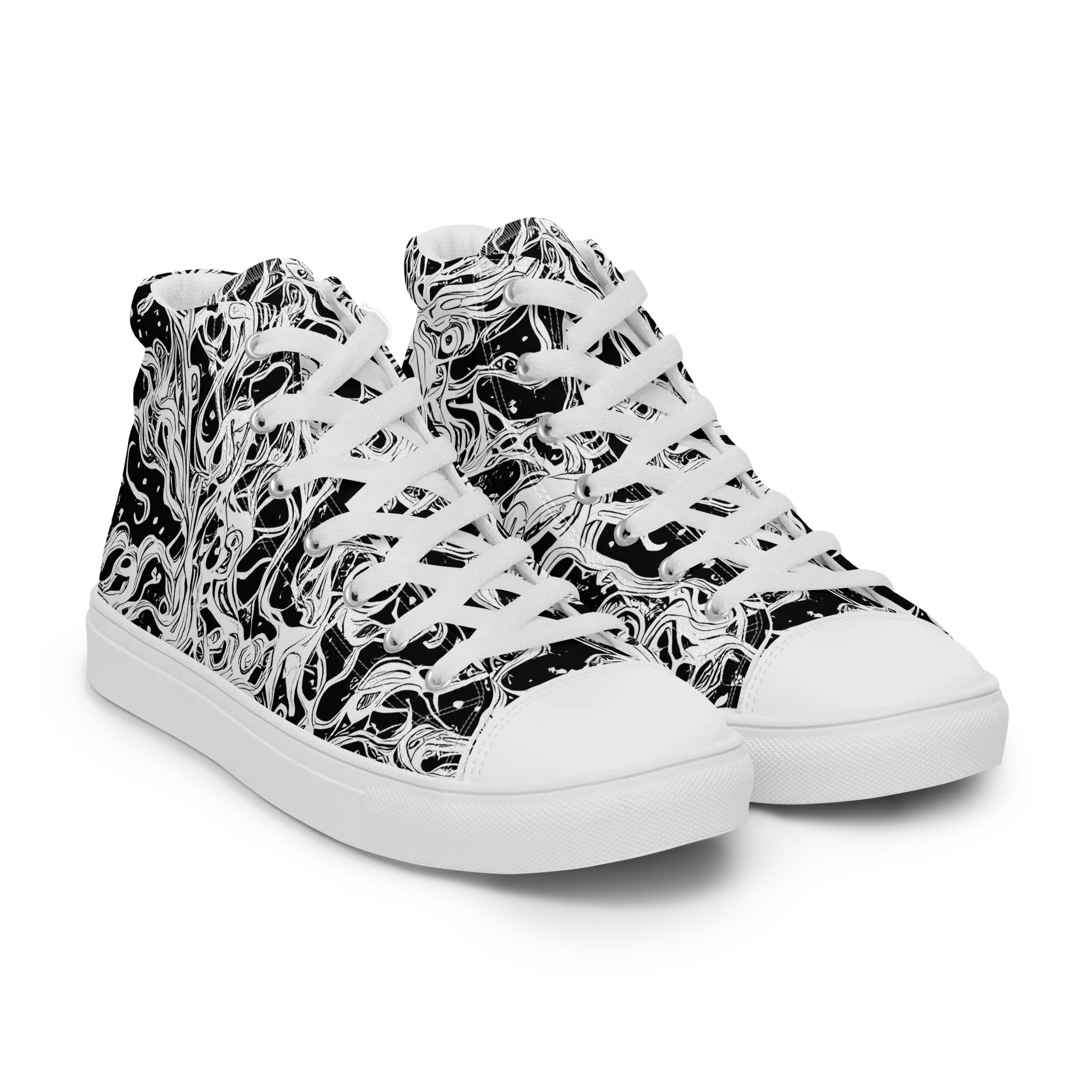 Sonic Smoke on Men's High Top Canvas Shoes — Right Front