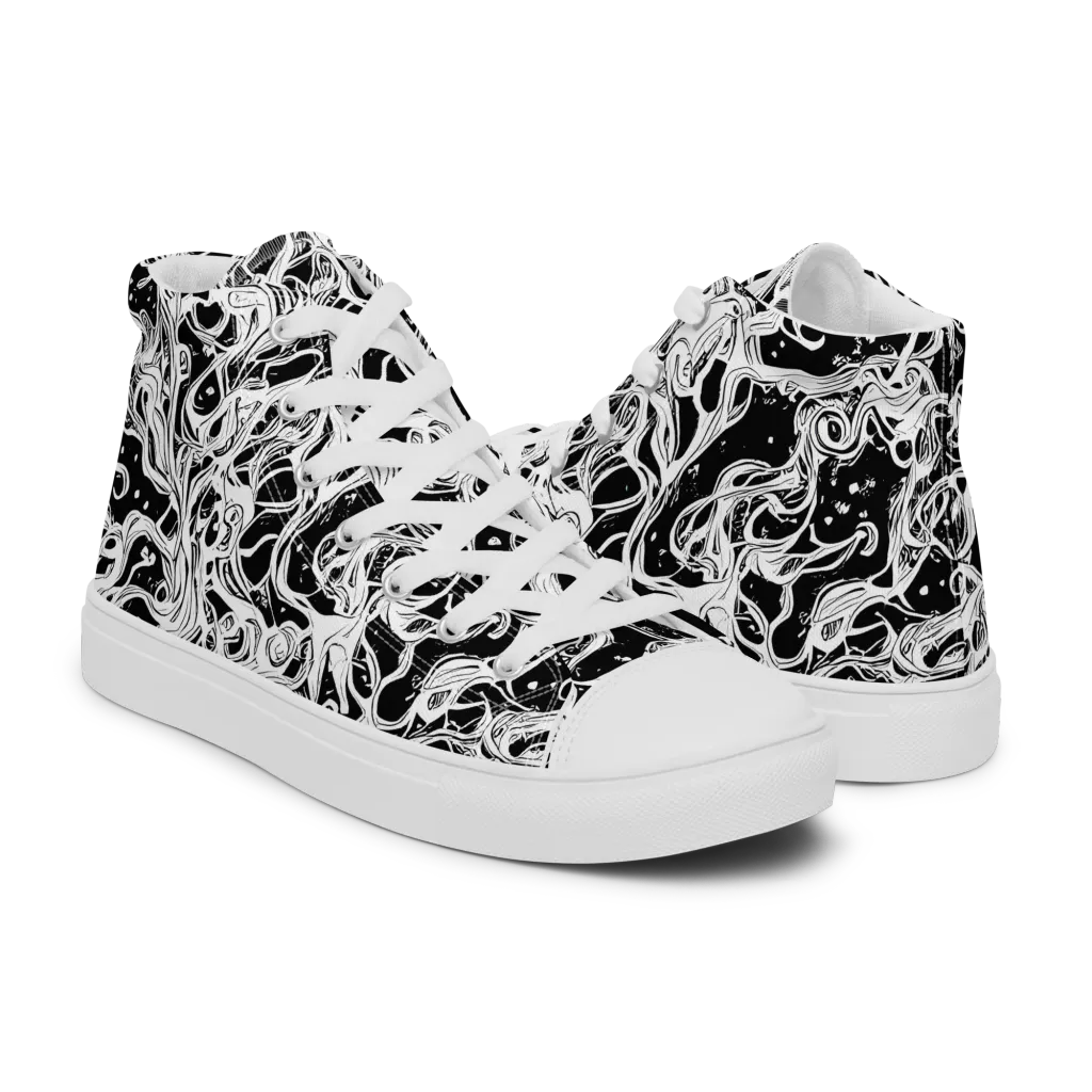 Sonic Smoke on Men's High Top Canvas Shoes — Right