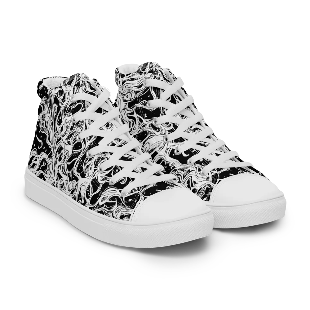 Sonic Smoke on Women's High Top Canvas Shoes — Right Front