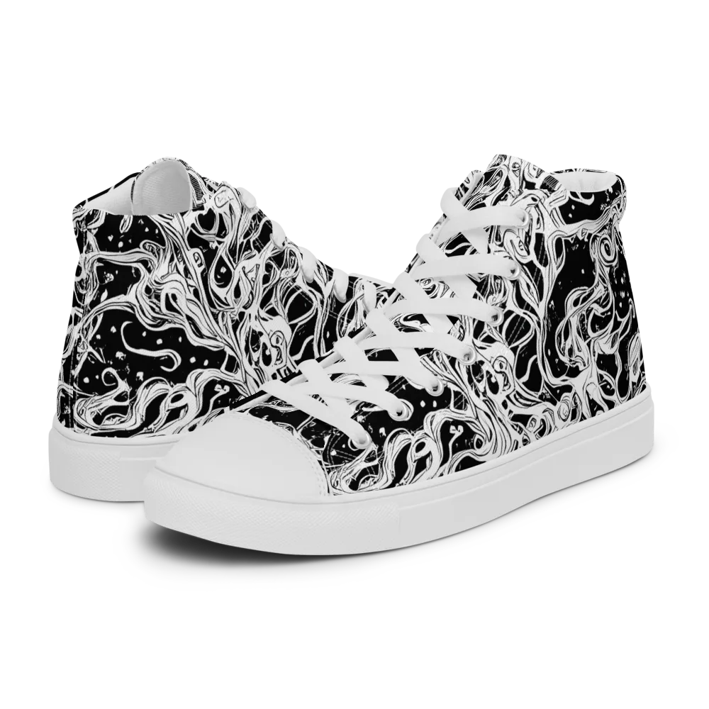 Sonic Smoke on Women's High Top Canvas Shoes — Left