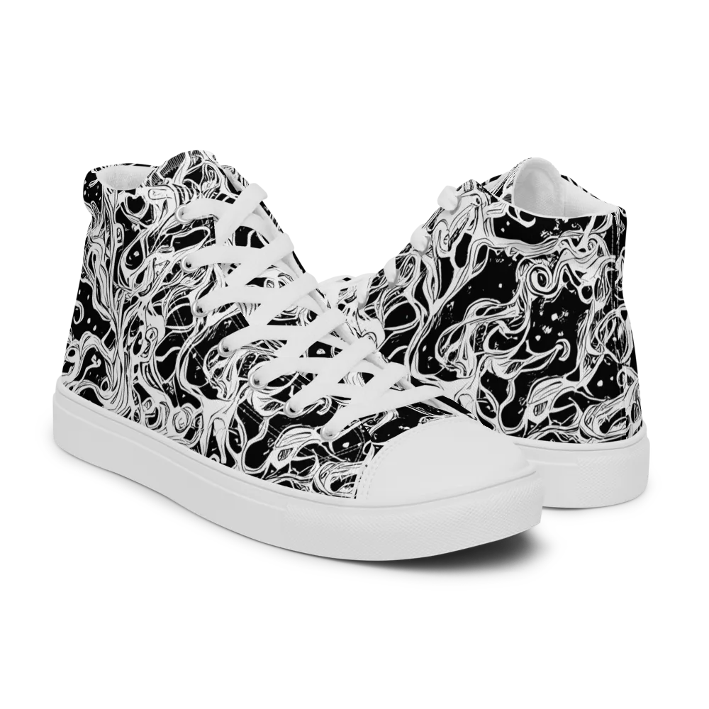 Sonic Smoke on Women's High Top Canvas Shoes — Right