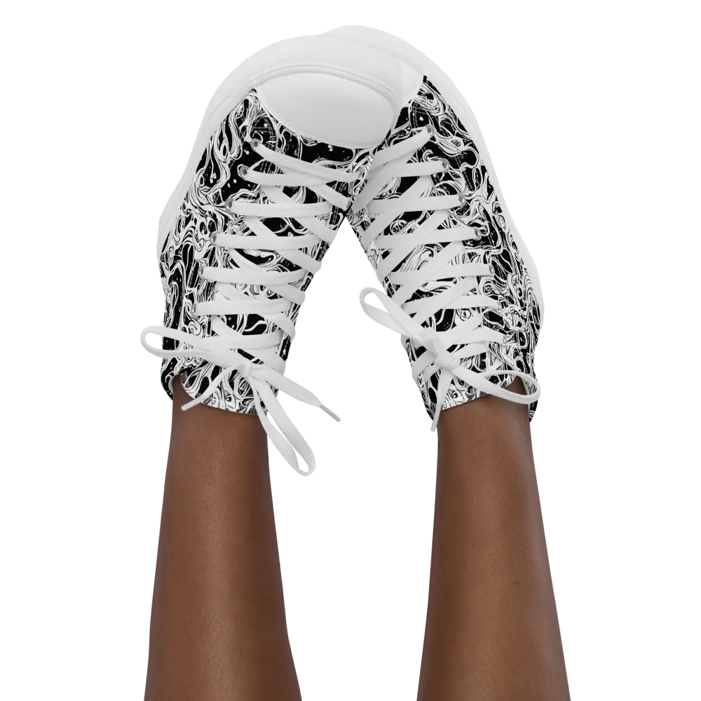 Sonic Smoke on Women's High Top Canvas Shoes — Front