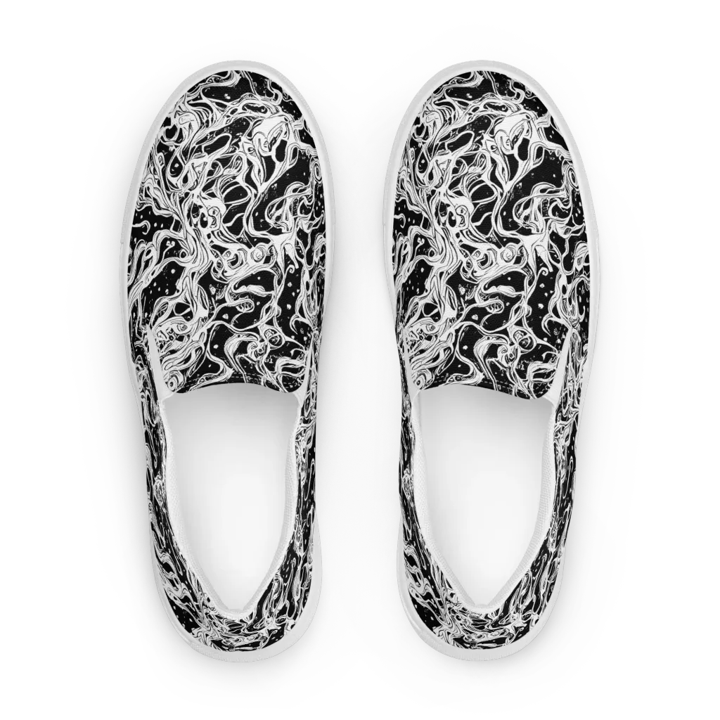 Sonic Smoke on Men's Slip-On Canvas Shoes — Front