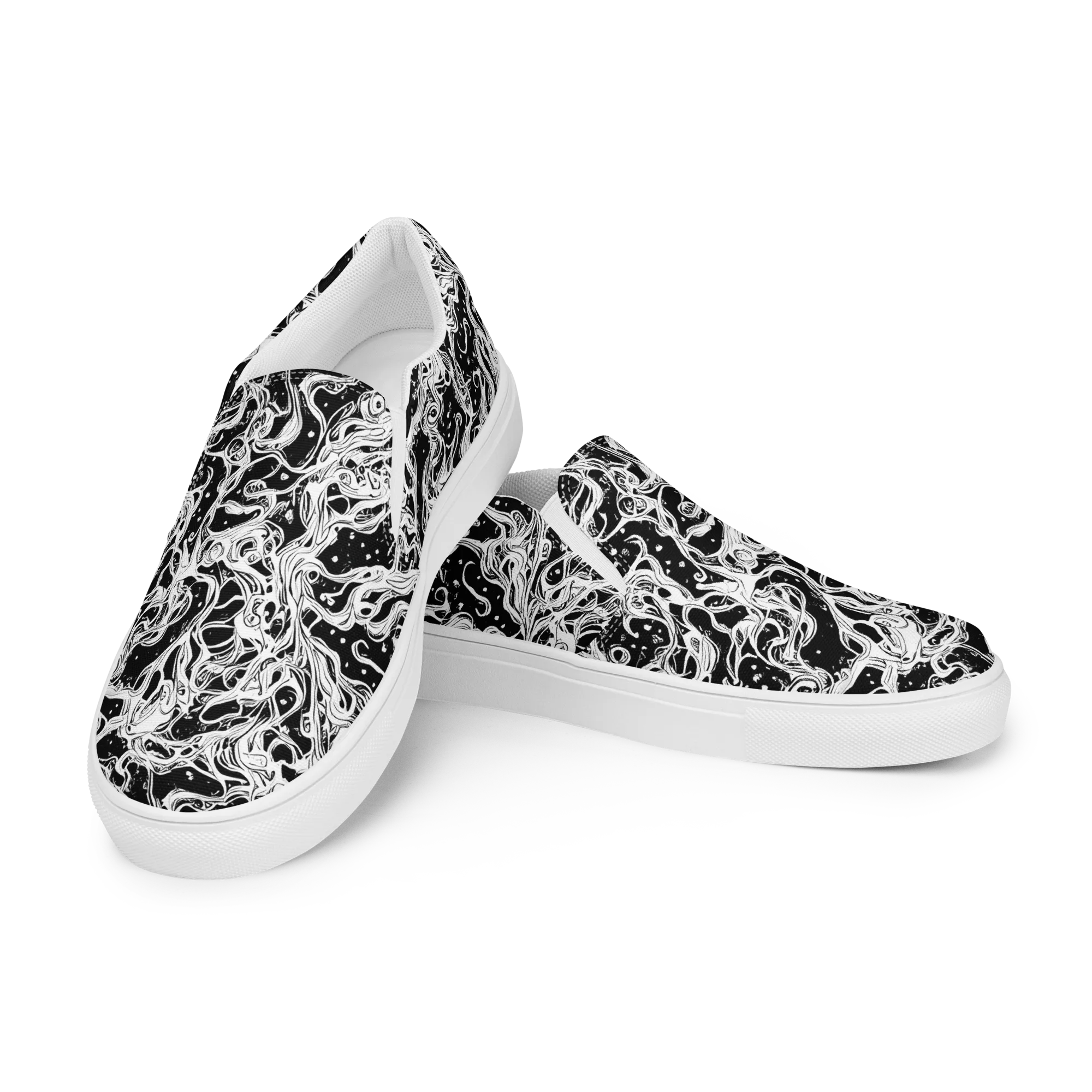 Sonic Smoke on Men's Slip-On Canvas Shoes — Left Front