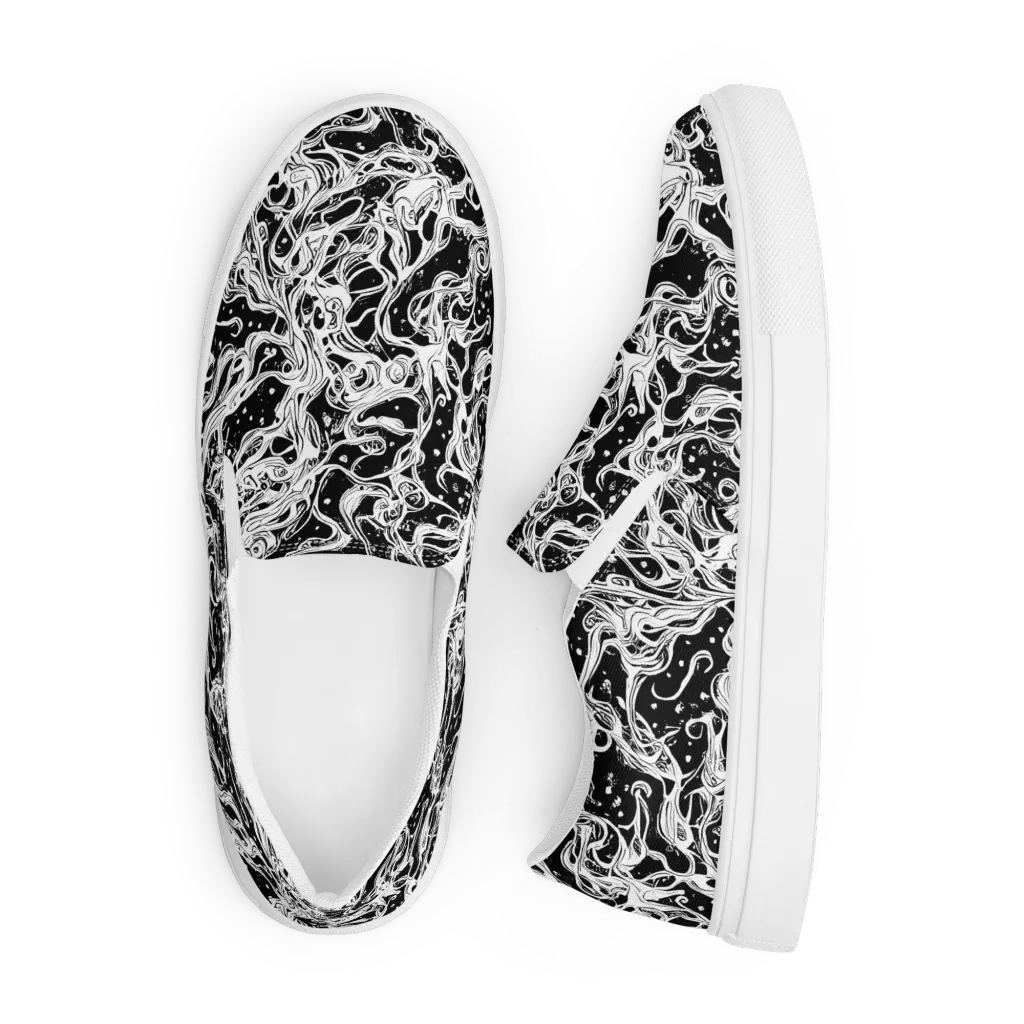 Sonic Smoke on Men's Slip-On Canvas Shoes — Front