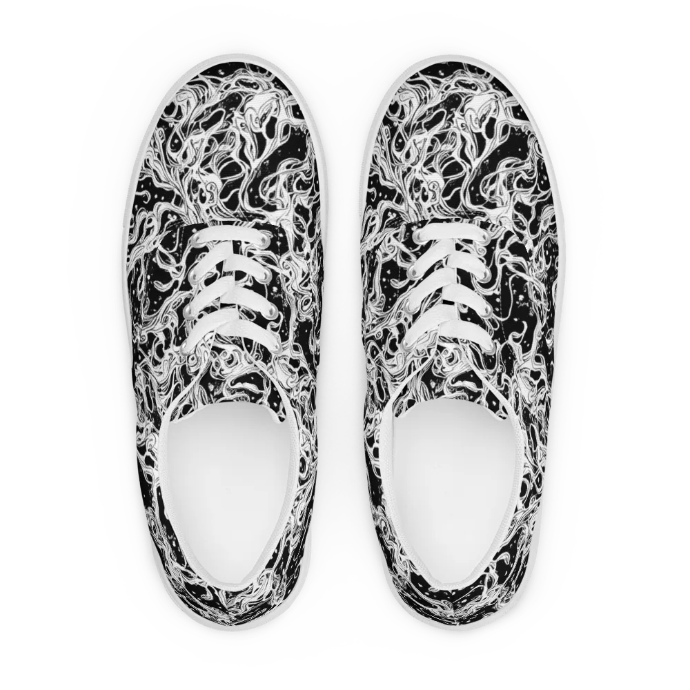 Sonic Smoke on Men's Lace-Up Canvas Shoes — Front