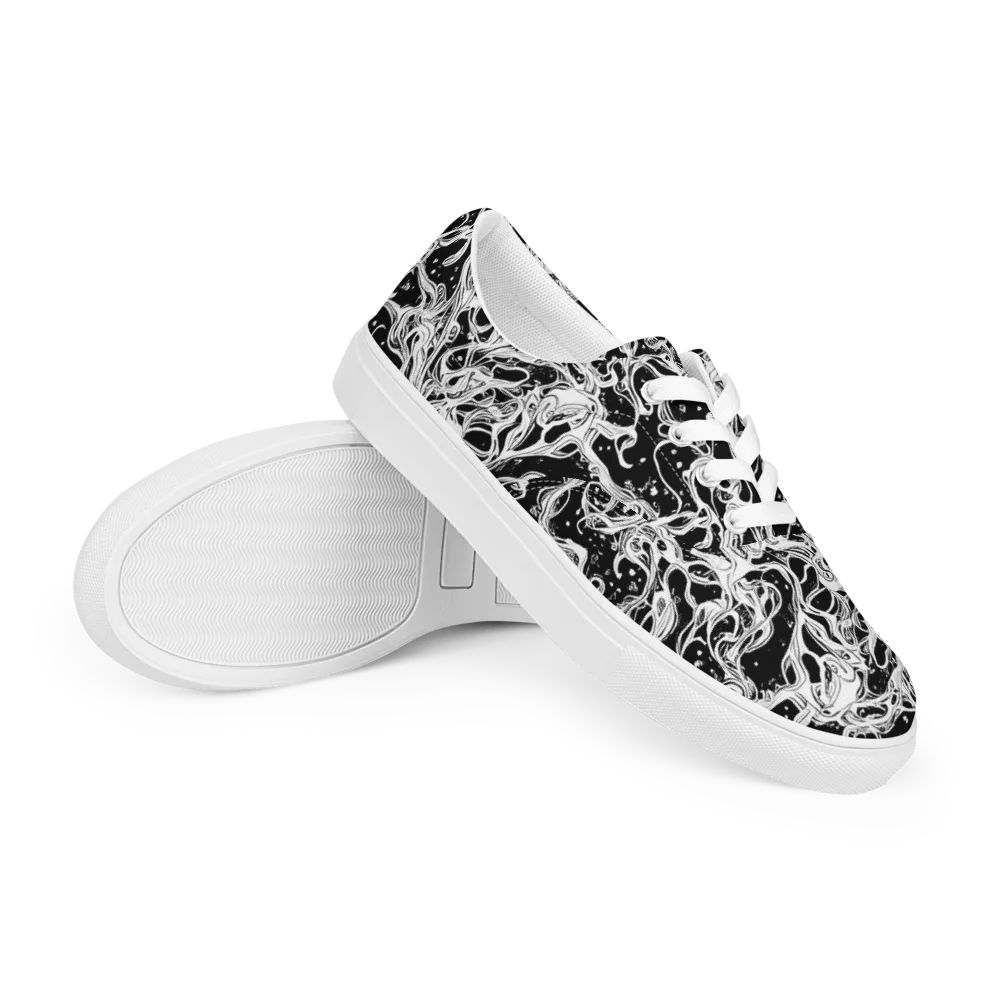 Sonic Smoke on Men's Lace-Up Canvas Shoes — Right Front
