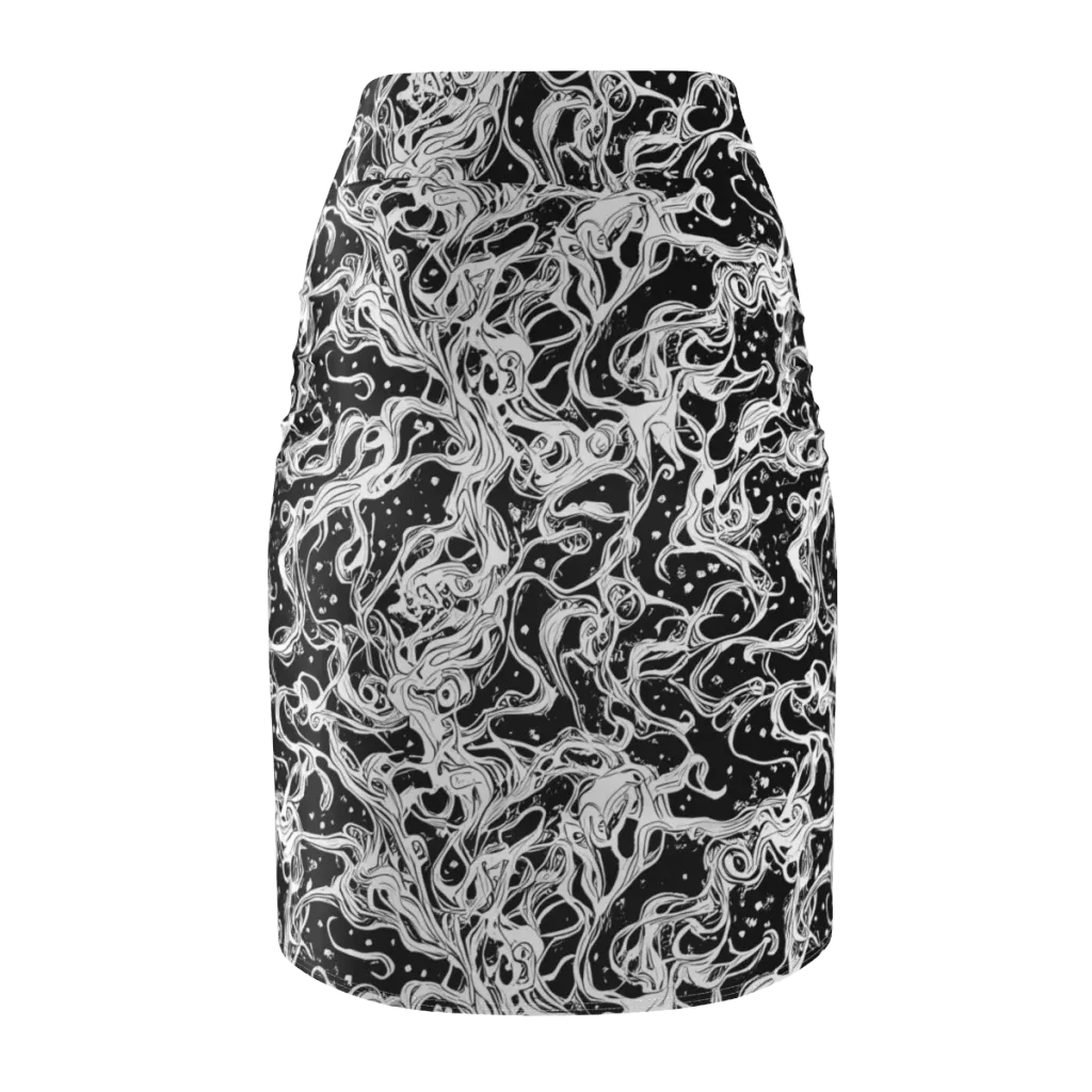 Sonic Smoke on Pencil Skirt — Back