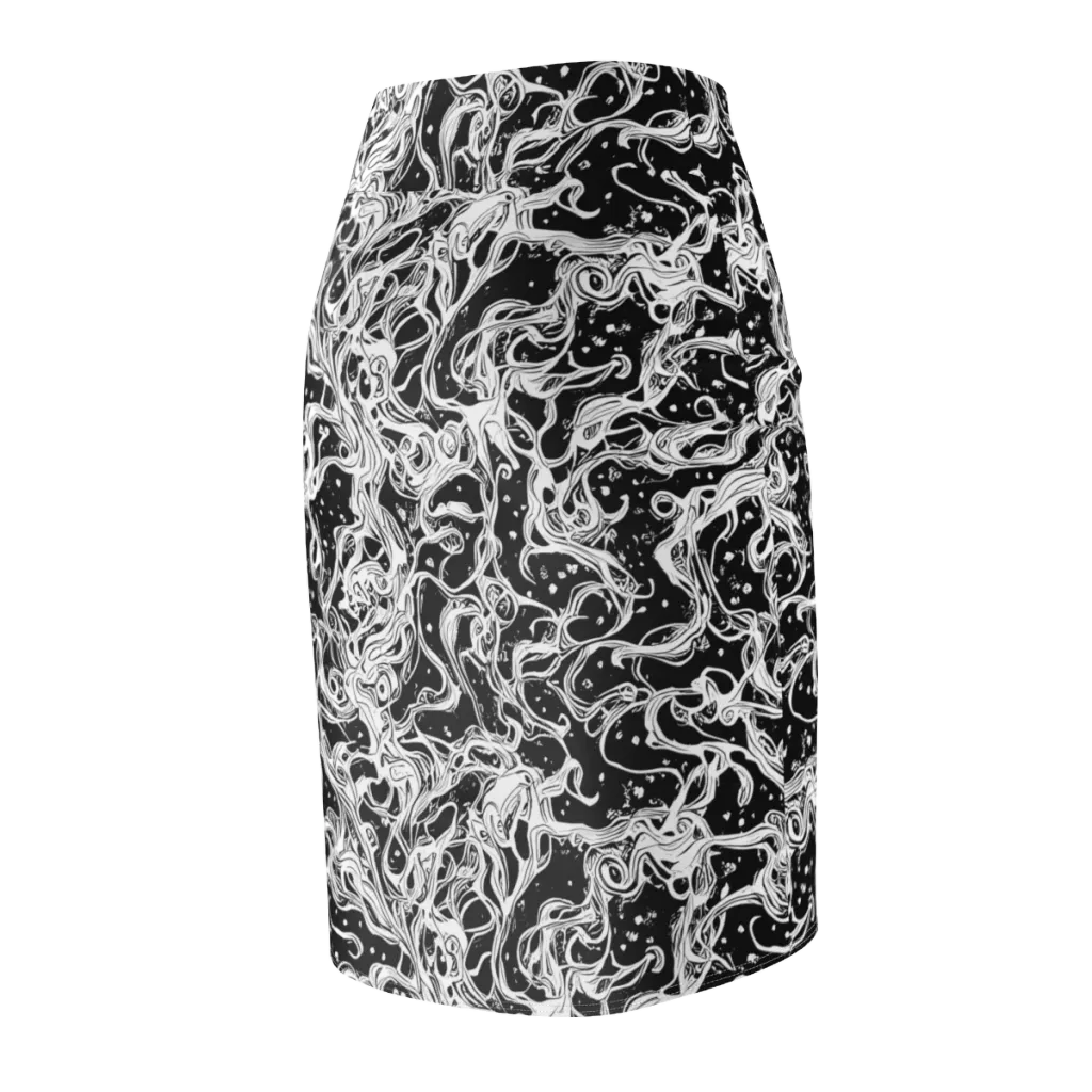 Sonic Smoke on Pencil Skirt — Back Side