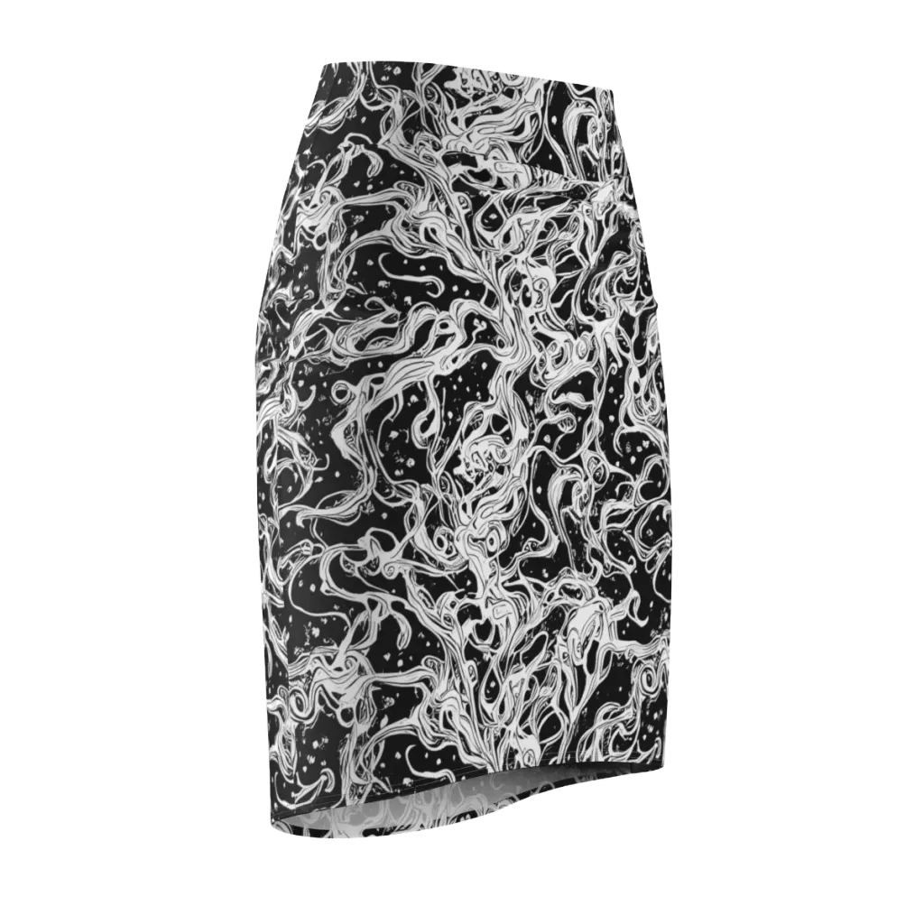 Sonic Smoke on Pencil Skirt — Front Side