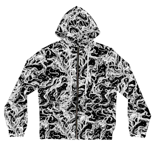 Sonic Smoke on a Women's Full-Zip Hoodie