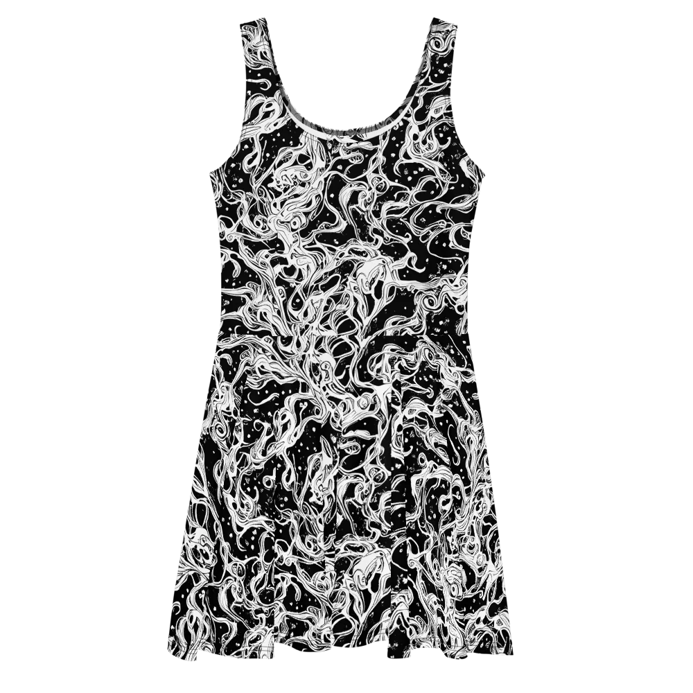 Sonic Smoke on Skater Dress — Front