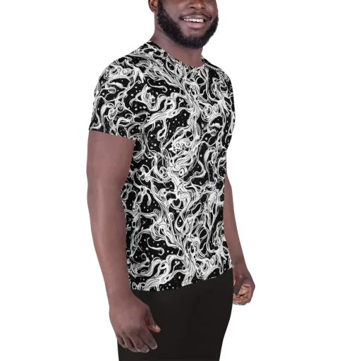 Sonic Smoke on a Men's Athletic T-Shirt
