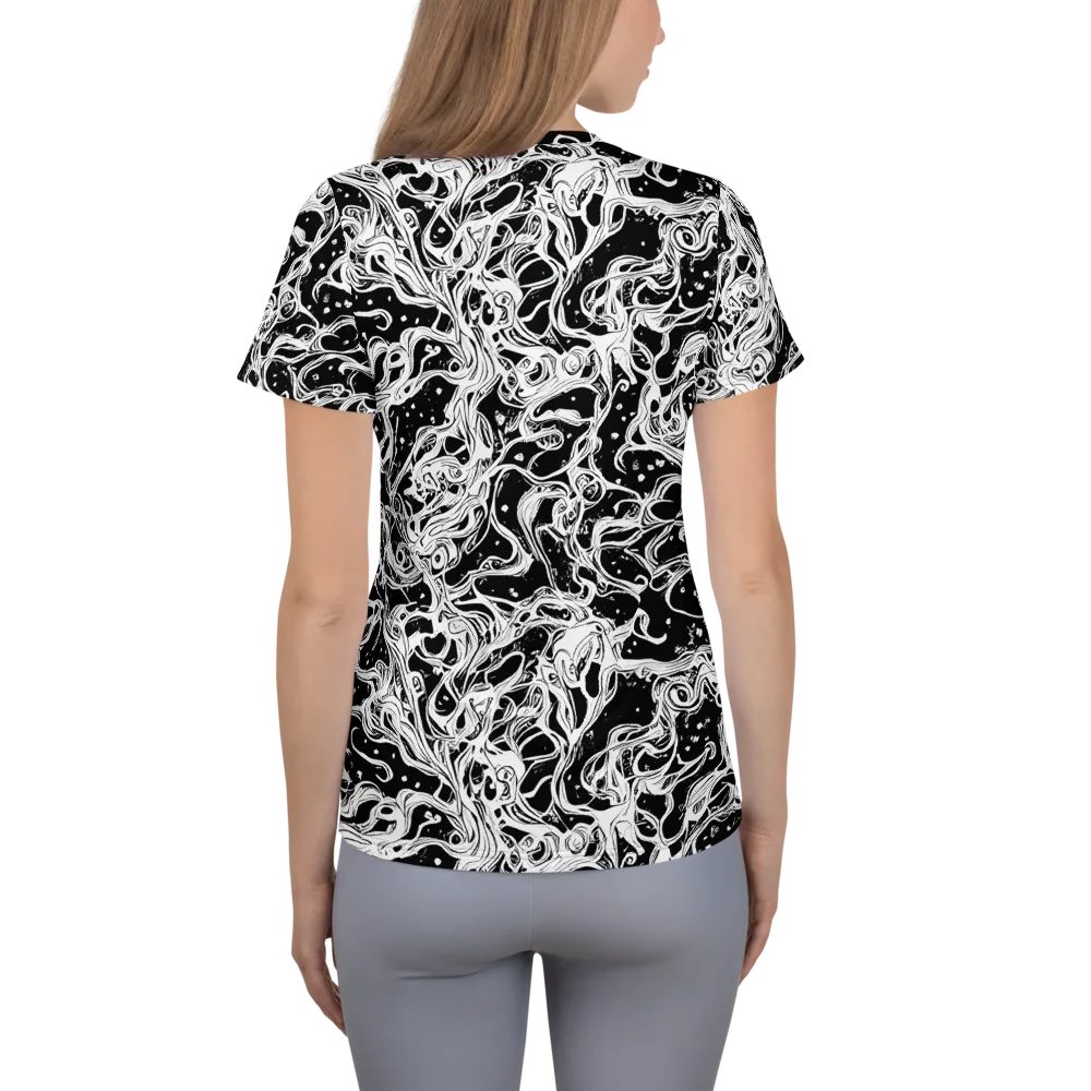 Sonic Smoke on Women's Athletic T-Shirt — Back