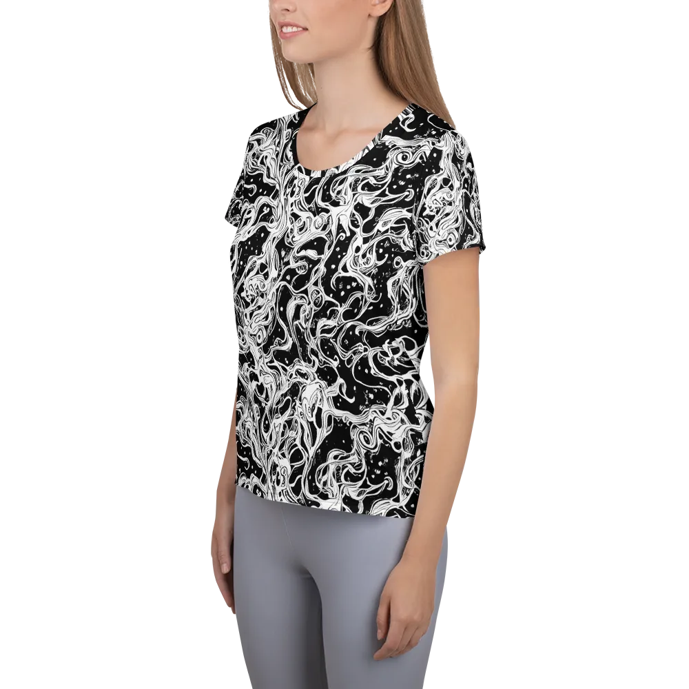 Sonic Smoke on Women's Athletic T-Shirt — Left