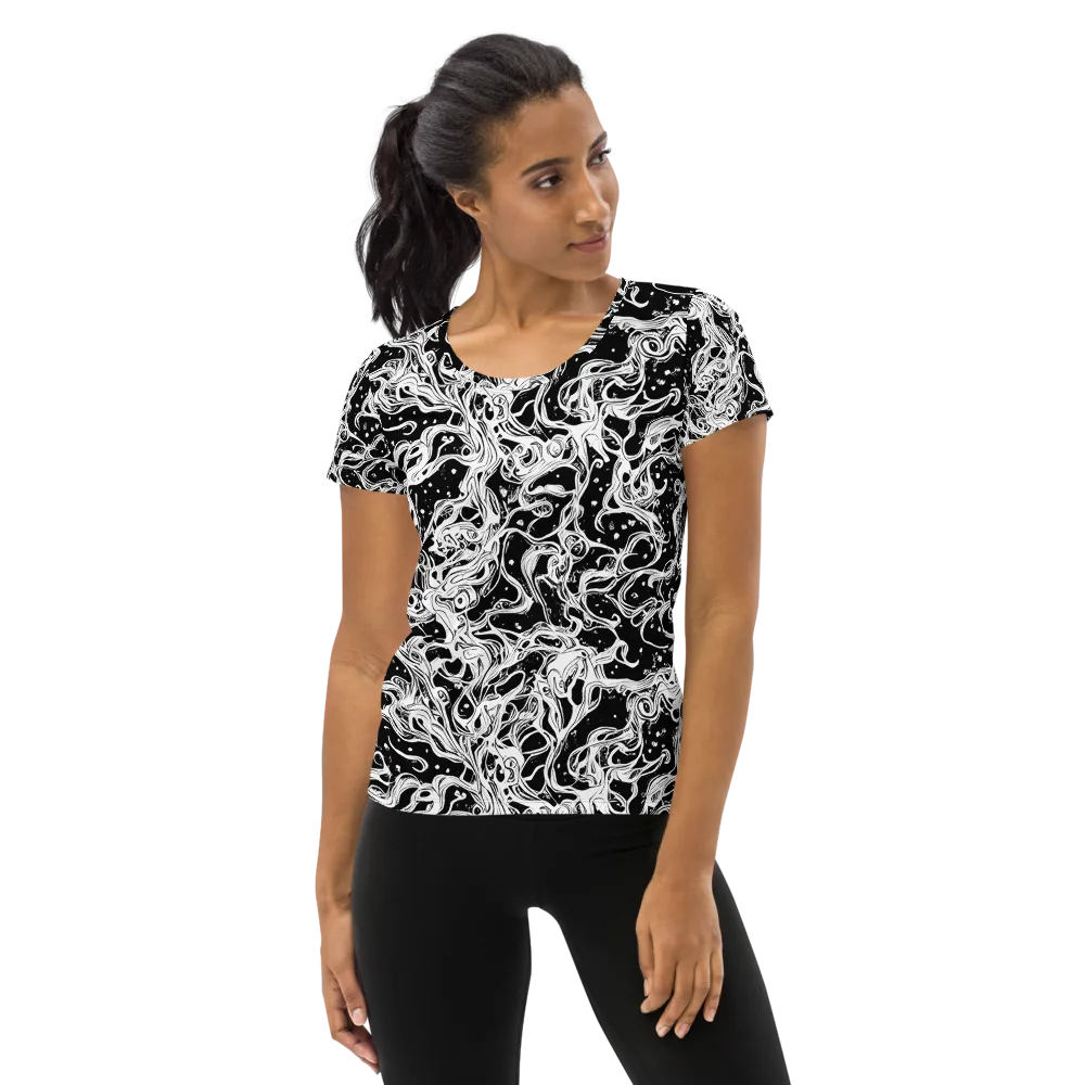 Sonic Smoke on Women's Athletic T-Shirt — Front