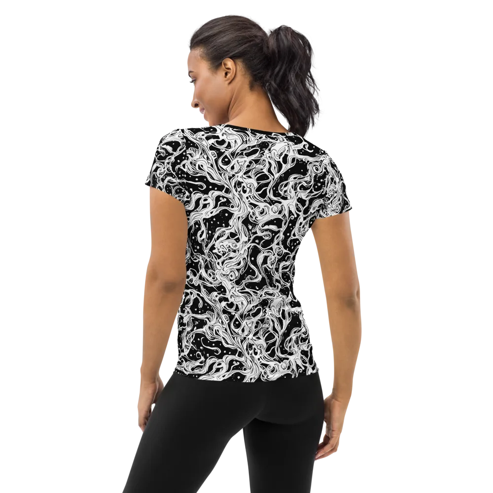 Sonic Smoke on Women's Athletic T-Shirt — Back