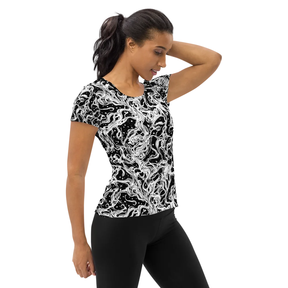 Sonic Smoke on Women's Athletic T-Shirt — Right