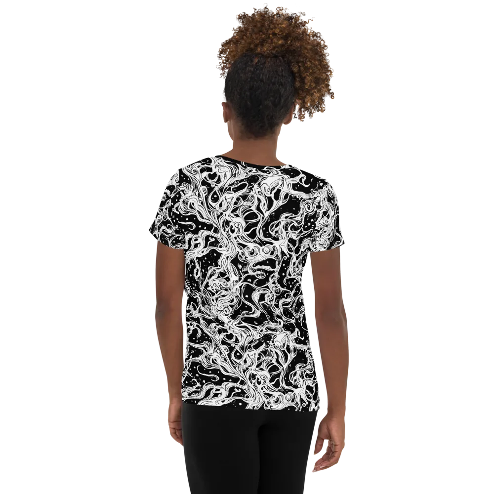 Sonic Smoke on Women's Athletic T-Shirt — Back
