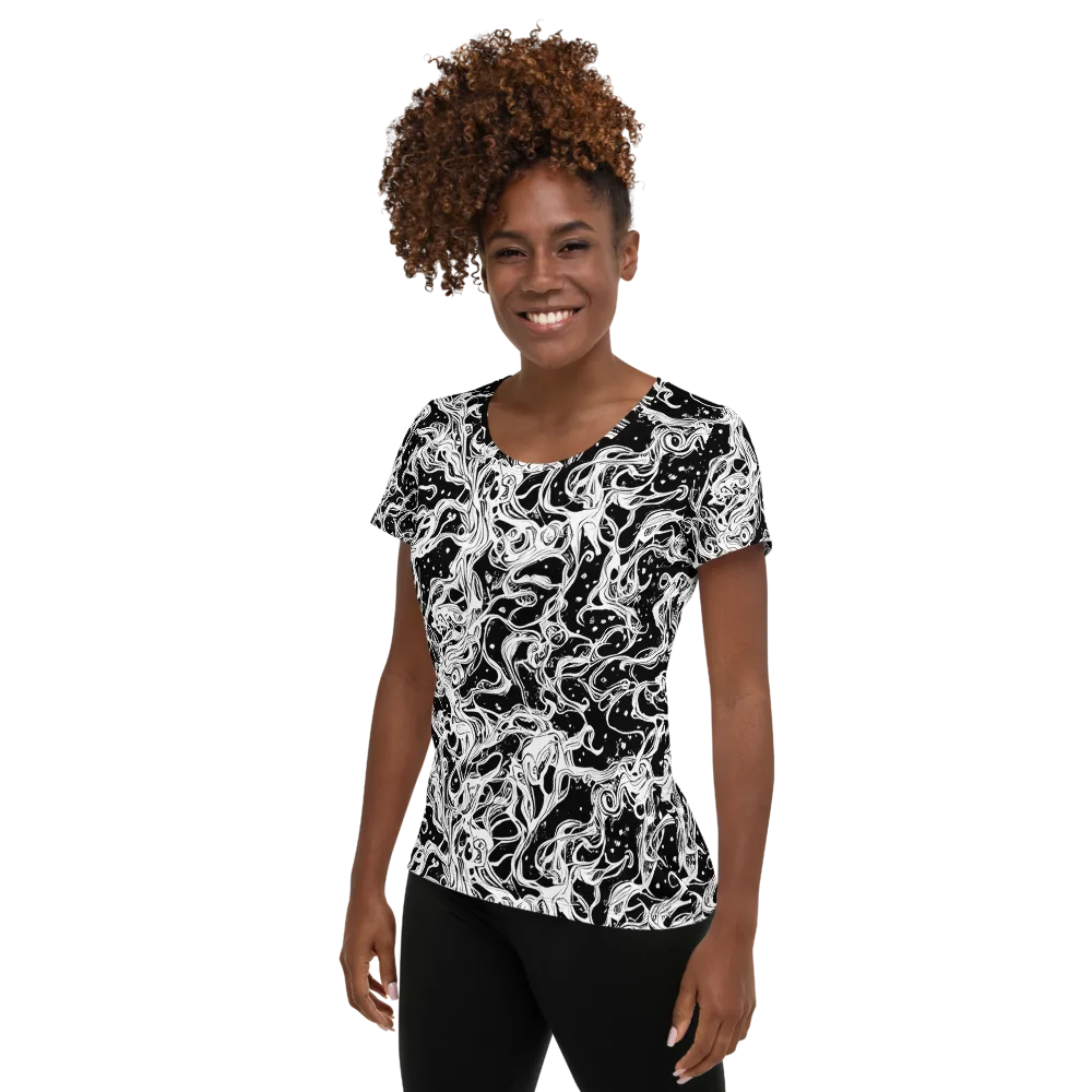 Sonic Smoke on Women's Athletic T-Shirt — Left