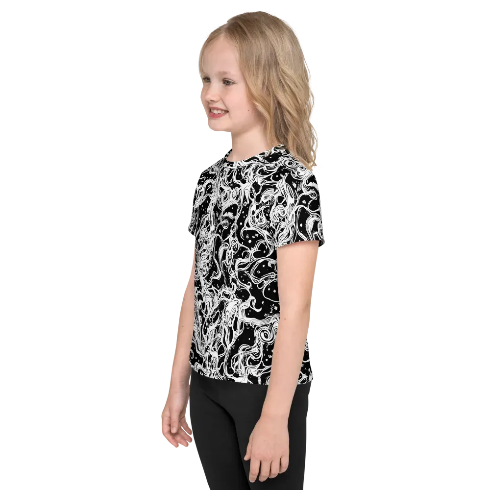 Sonic Smoke on Kids Crew Neck T-Shirt — Left