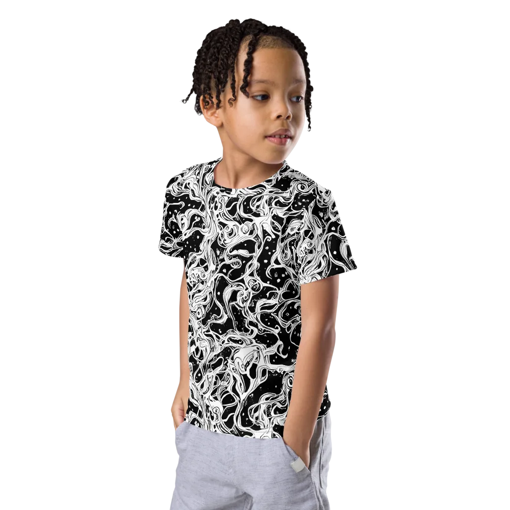 Sonic Smoke on Kids Crew Neck T-Shirt — Left Front
