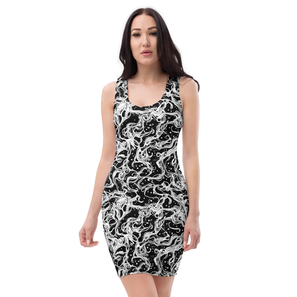 Sonic Smoke on Bodycon Dress — Front