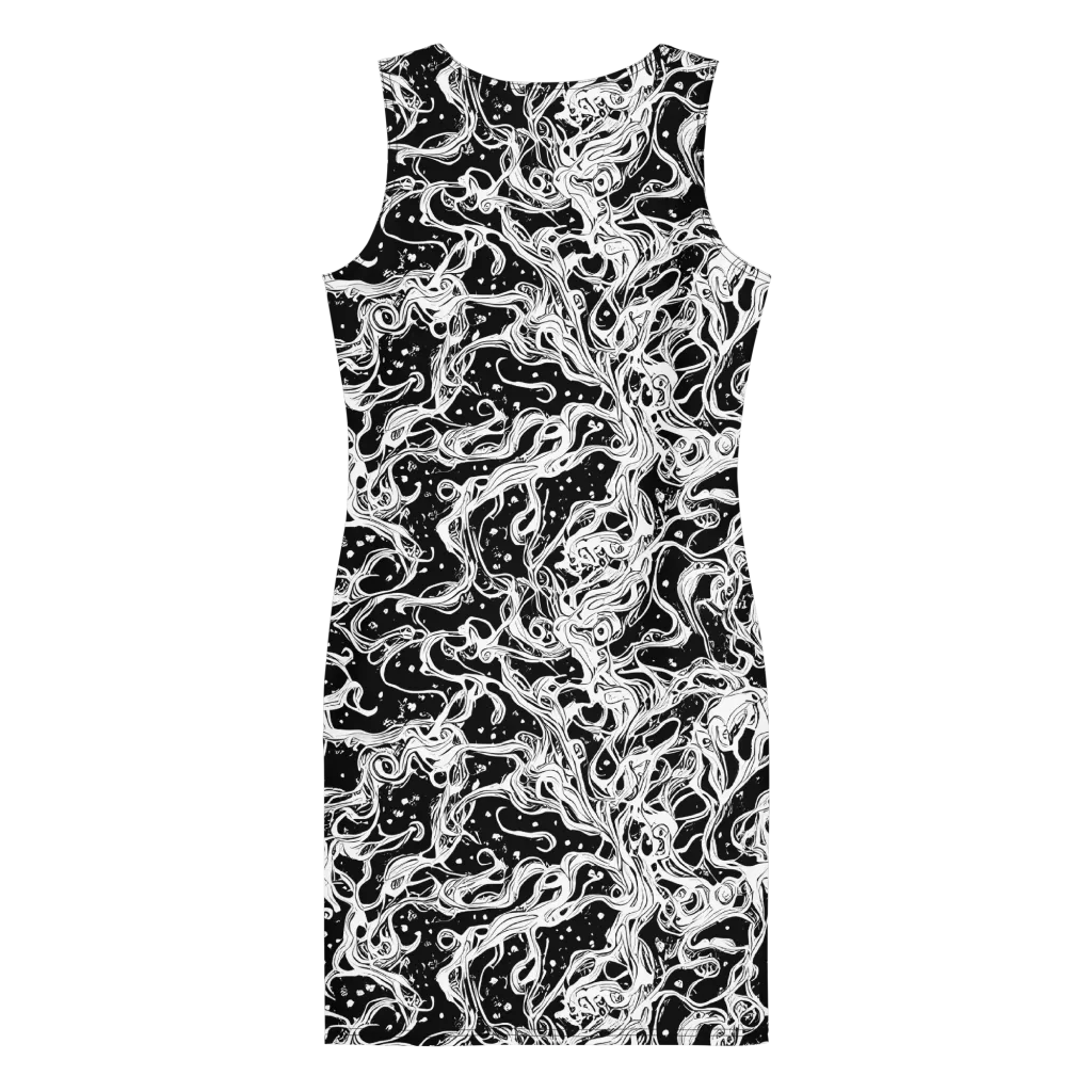 Sonic Smoke on Bodycon Dress — Back