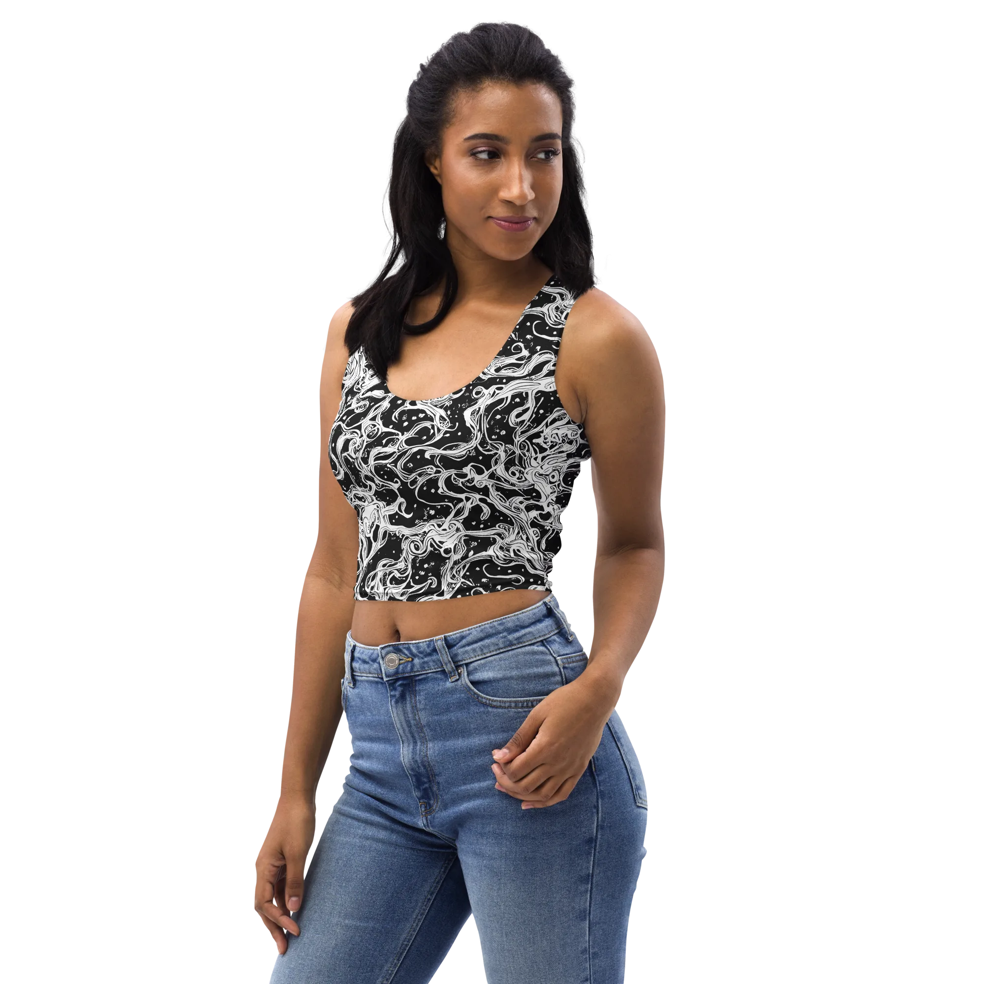 Sonic Smoke on Crop Top — Left Front