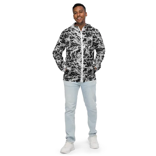 Sonic Smoke on a Men's Windbreaker