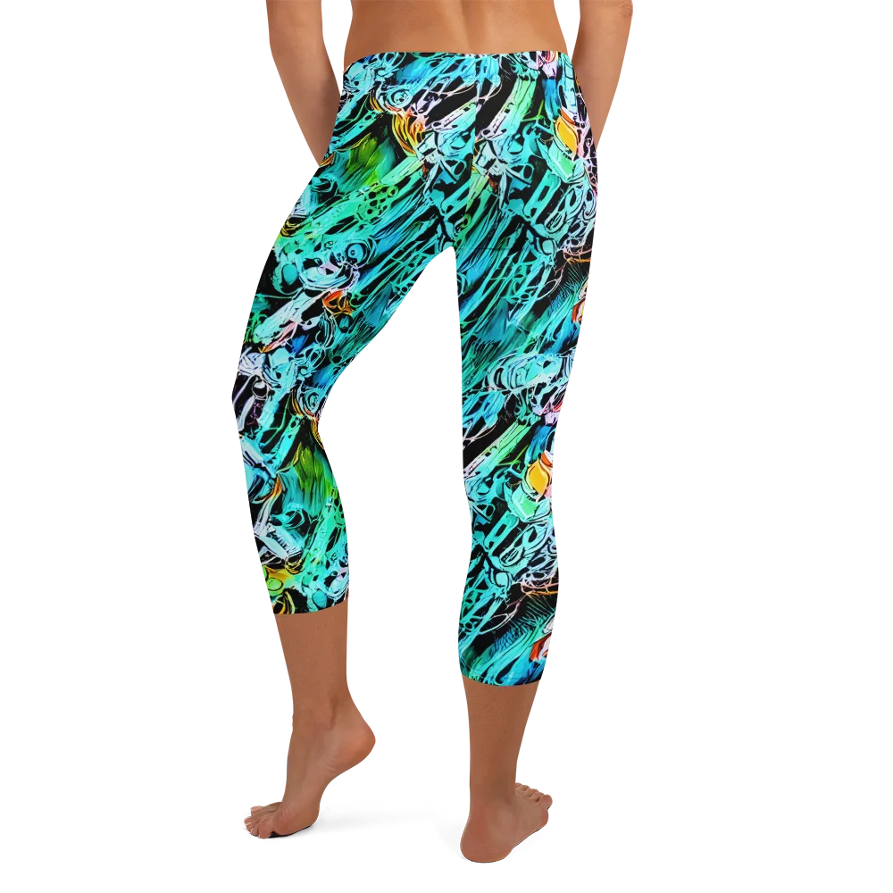 Color After Dark on Capri Leggings — Back