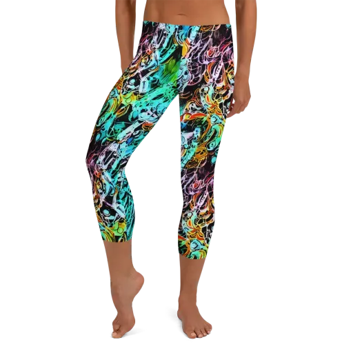 Color After Dark on a Capri Leggings