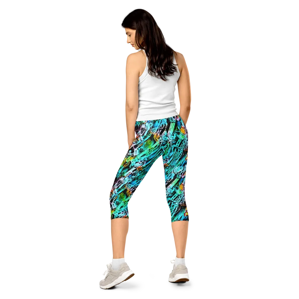 Color After Dark on Capri Leggings — Back