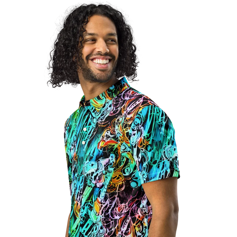 Color After Dark on Men's Slim Fit Polo Shirt — Left Front