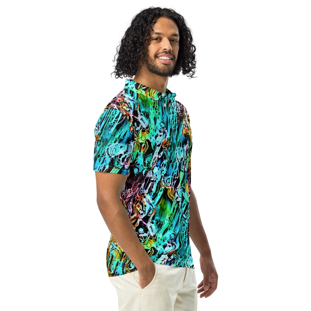 Color After Dark on Men's Slim Fit Polo Shirt — Right Front